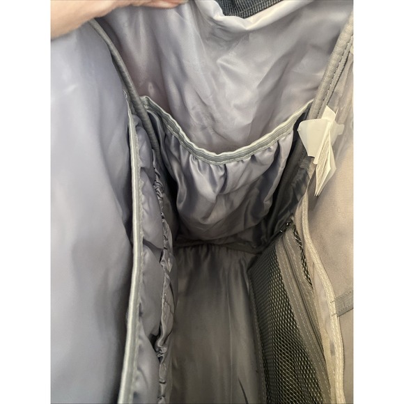 BabbleRoo Diaper Bag Backpack Grey/Blue w/Pacifier case/Changing Pad NEW - Picture 14 of 16